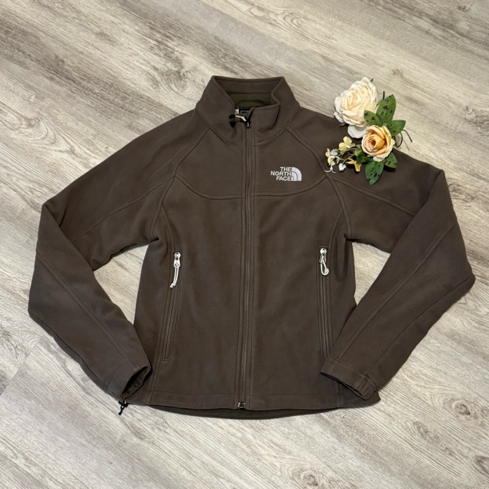 NEW The North Face Women’s Fleece Windwall Full zip Jacket Light Brown Size XS
